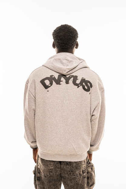 Dvyus Logo Oversized Zipper Hoodie