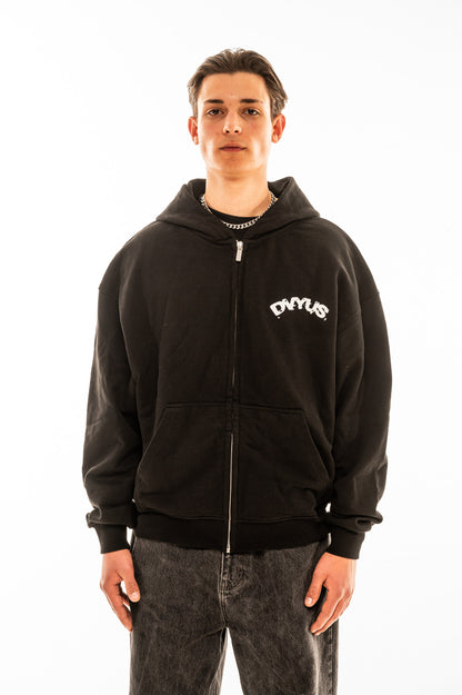 Dvyus Logo Oversized Zipper Hoodie
