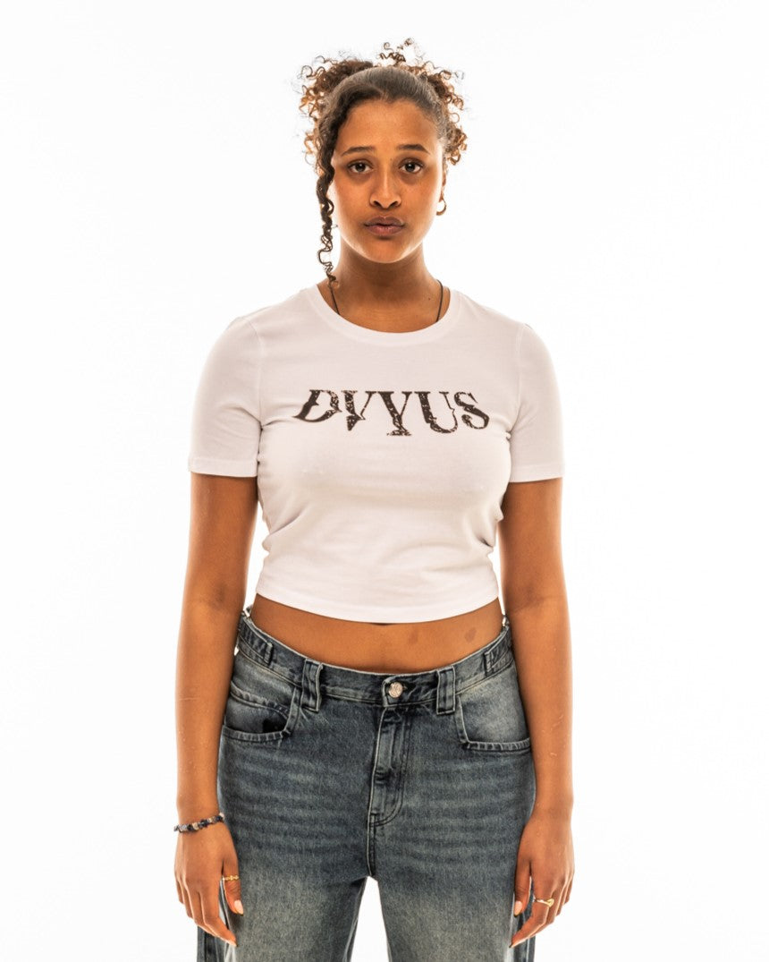 Washed Out Logo Cropped Tee