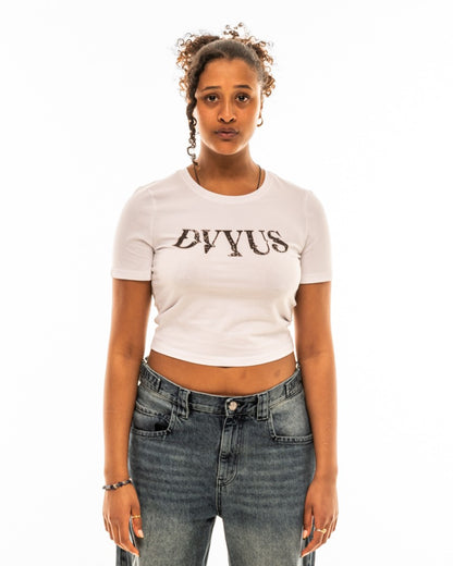 Washed Out Logo Cropped Tee