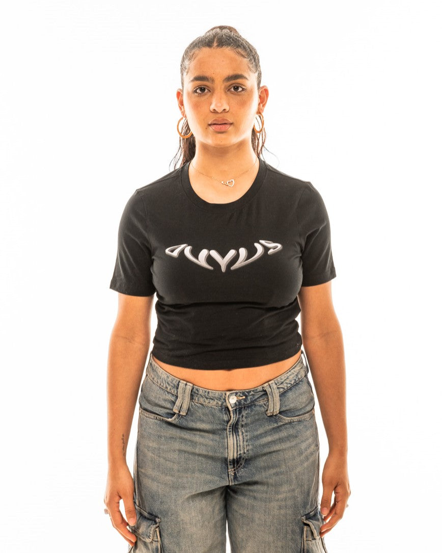 Silver Logo Cropped Tee